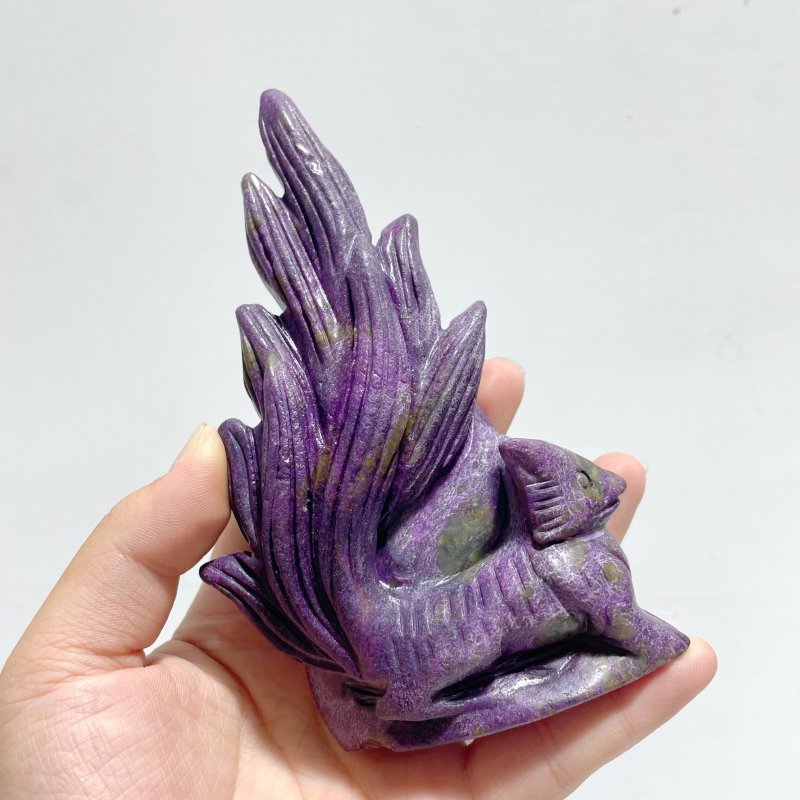 4 Pieces Atlantisite Nine - tailed Fox Carving - Wholesale Crystals