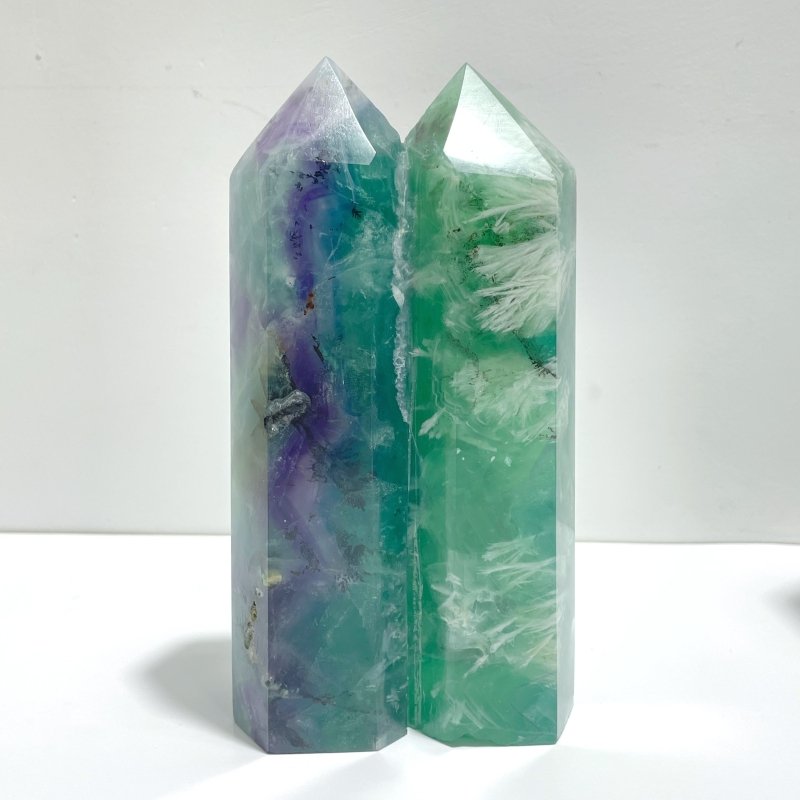 4 Pieces Double Point Feather Fluorite - Wholesale Crystals