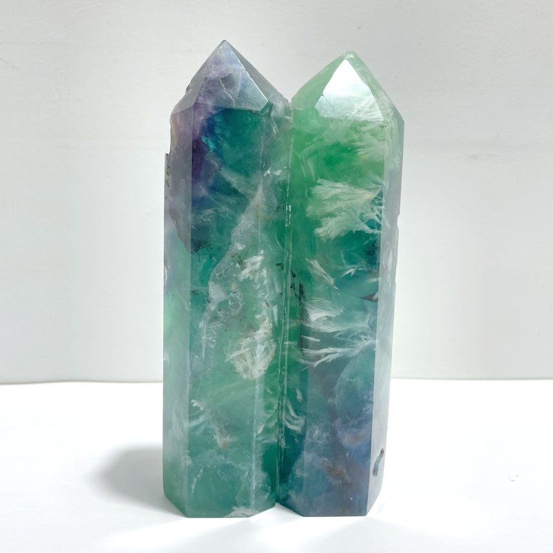 4 Pieces Double Point Feather Fluorite - Wholesale Crystals