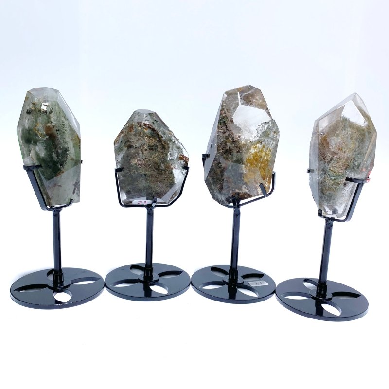 4 Pieces Garden Quartz Free Form With Stand - Wholesale Crystals