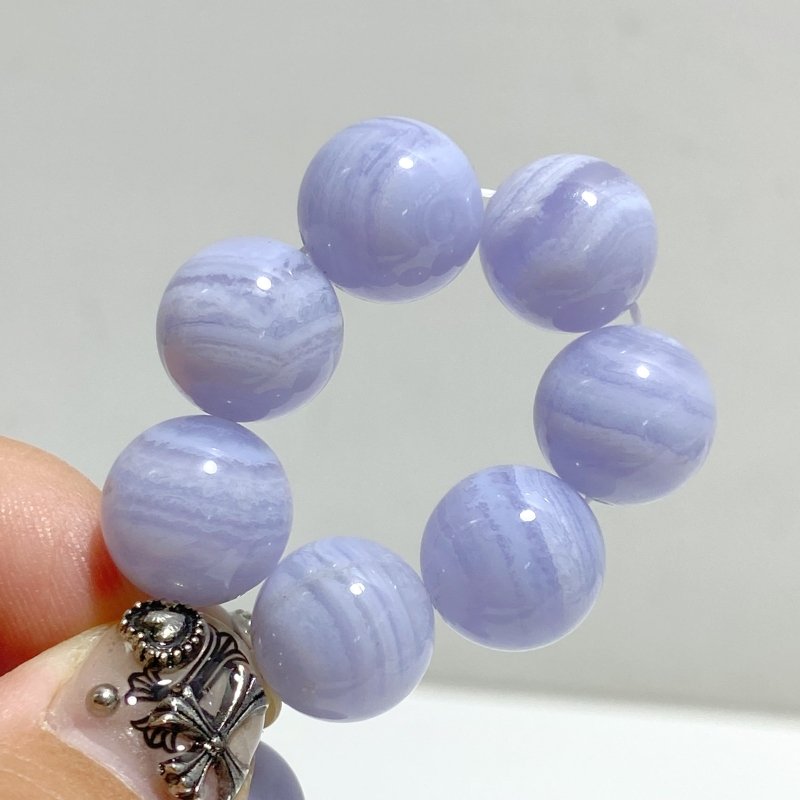 4 Pieces High Grade Blue Lace Agate Bracelet -Wholesale Crystals