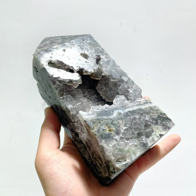 4 Pieces Large Cutting Fluorite Mineral Geode Cubes Specimen Tower Point - Wholesale Crystals