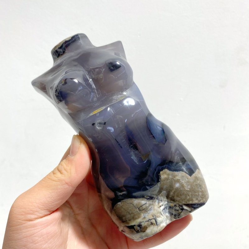 4 Pieces Volcano Agate Goddess Carving (UV - Reactive) - Wholesale Crystals