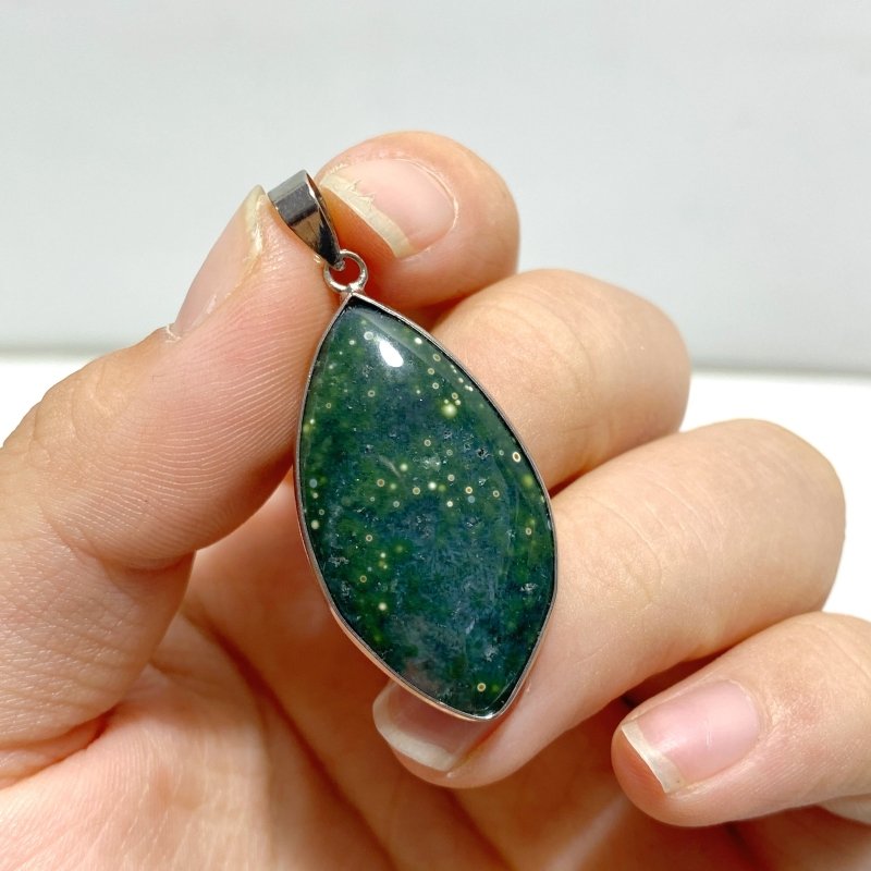 40 Pieces Vein Ocean Japser Pendant - Wholesale Crystals