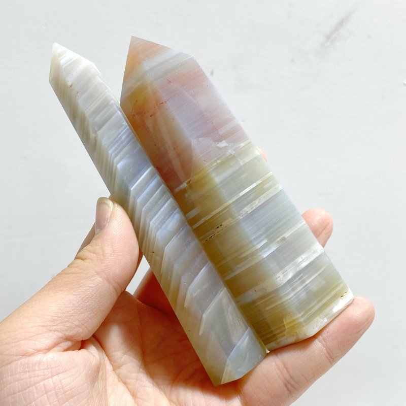 41 Pieces Stripe Agate Tower Points - Wholesale Crystals