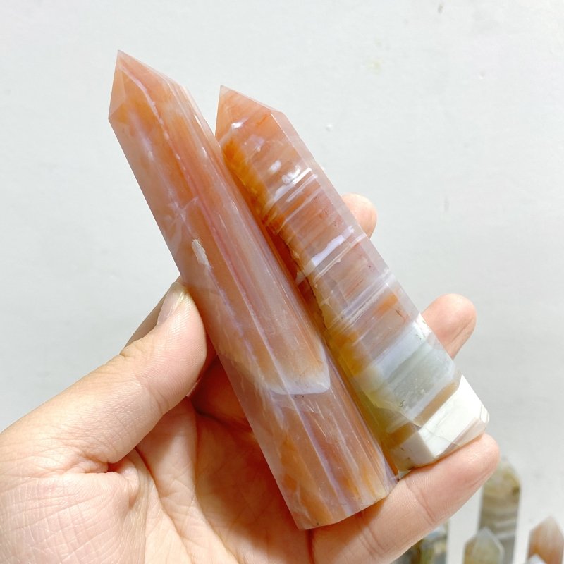 41 Pieces Stripe Agate Tower Points - Wholesale Crystals