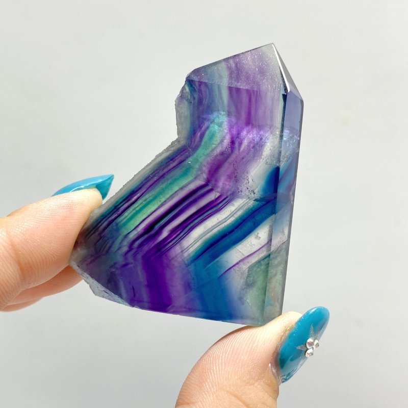 42 Pieces Rainbow Fluorite Raw Side Tower - Wholesale Crystals