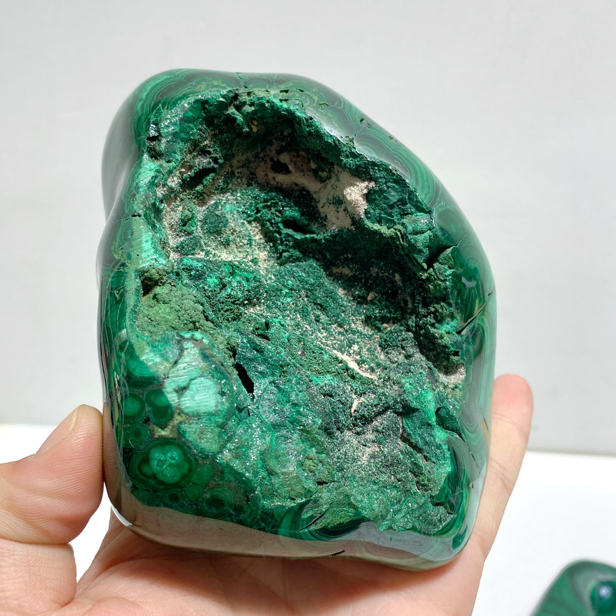 3 Pieces High Quality Polished Malachite Free Form