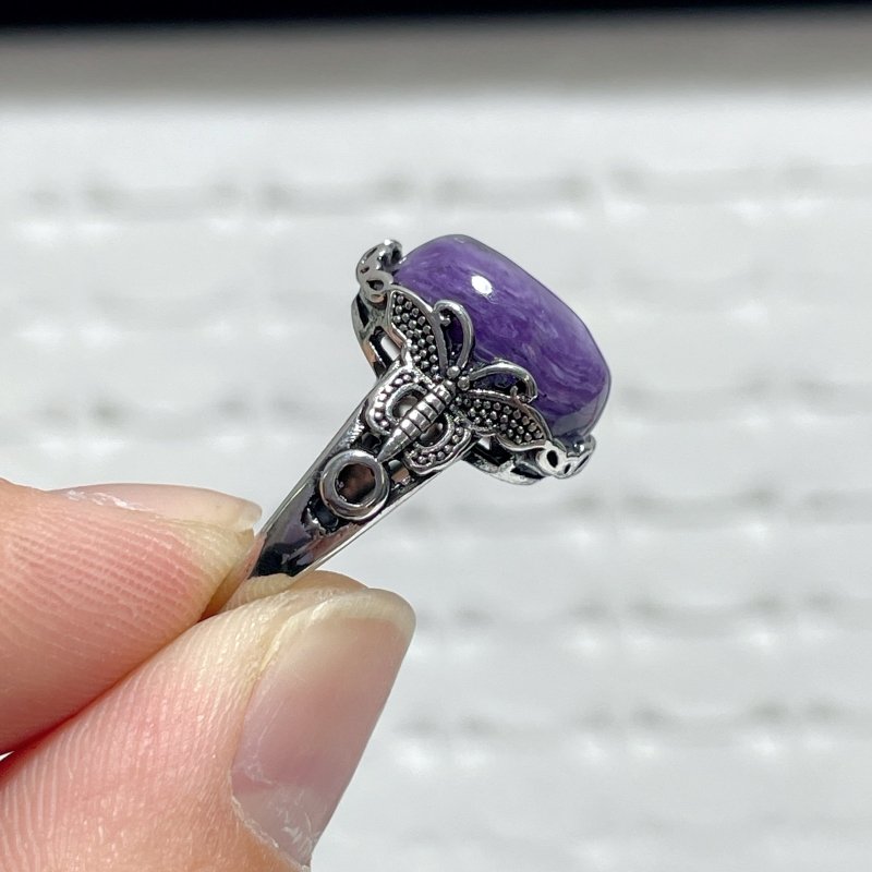 43 Pieces Charoite Different Styles Ring 5 - Wholesale Crystals