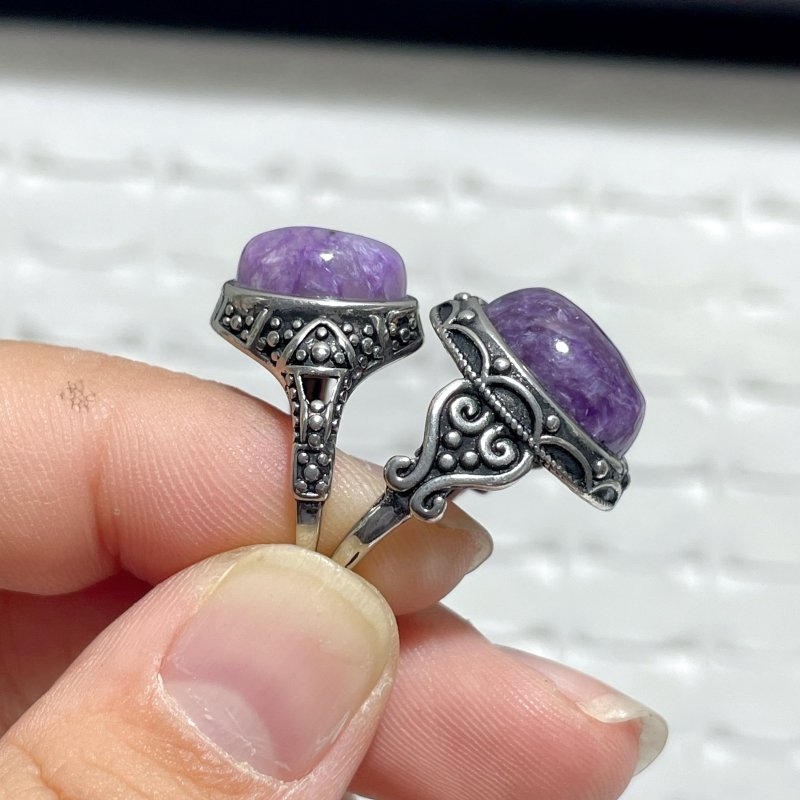 44 Pieces Charoite Different Styles Ring 4 - Wholesale Crystals