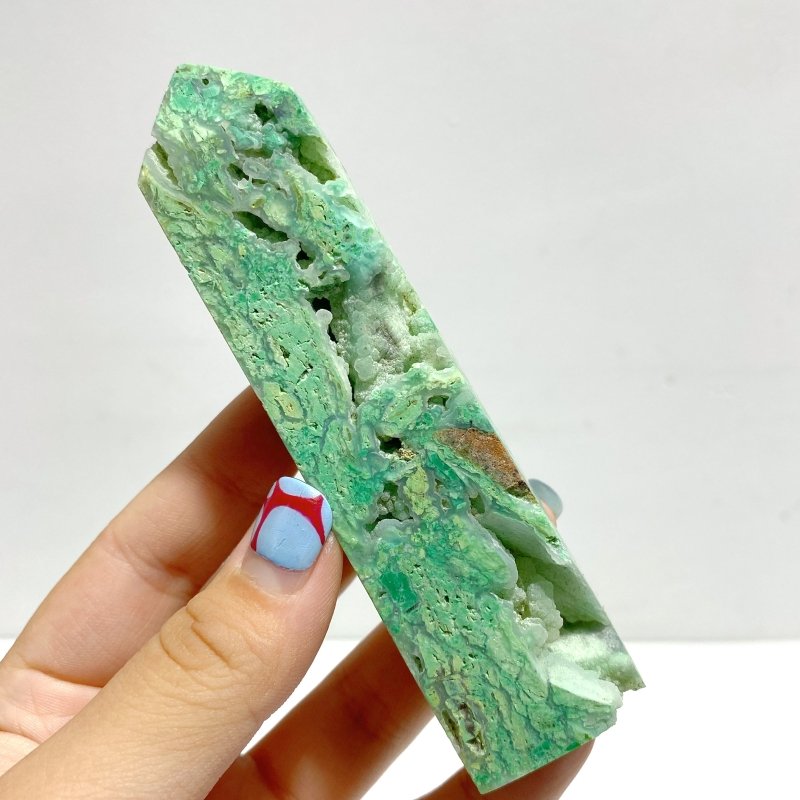 44 Pieces Indonesia Turquoise Druzy Geode Tower Point - Wholesale Crystals