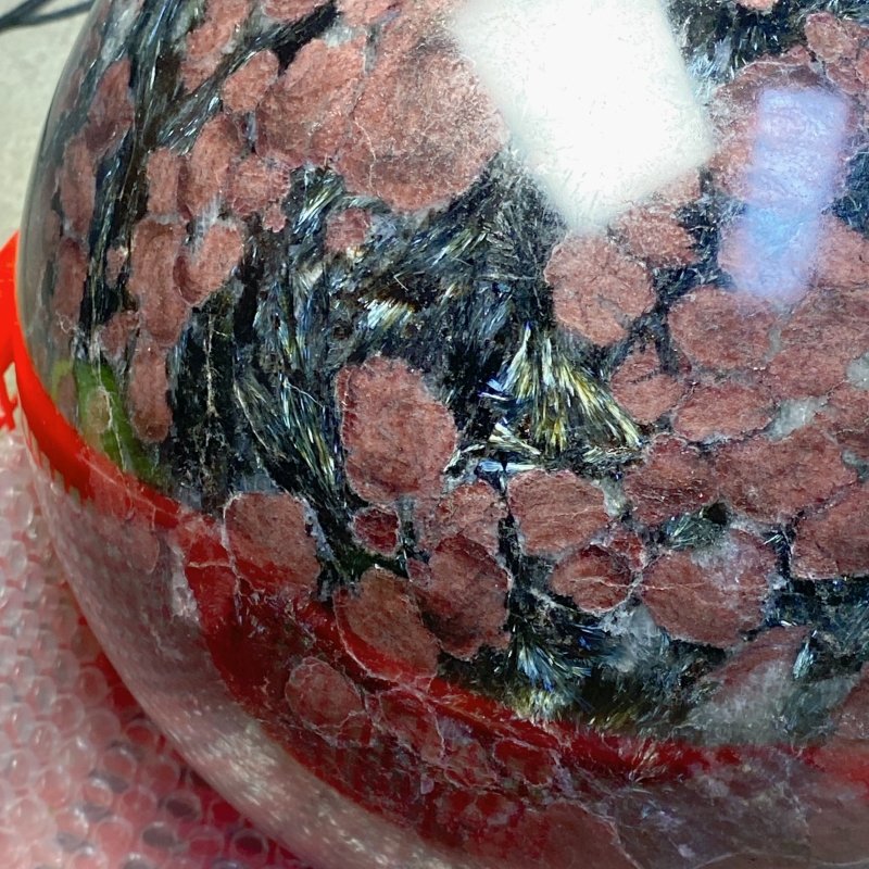 44.3KG Large Garnet Mixed Astrophyllite Sphere (Sea Freight Only) -Wholesale Crystals