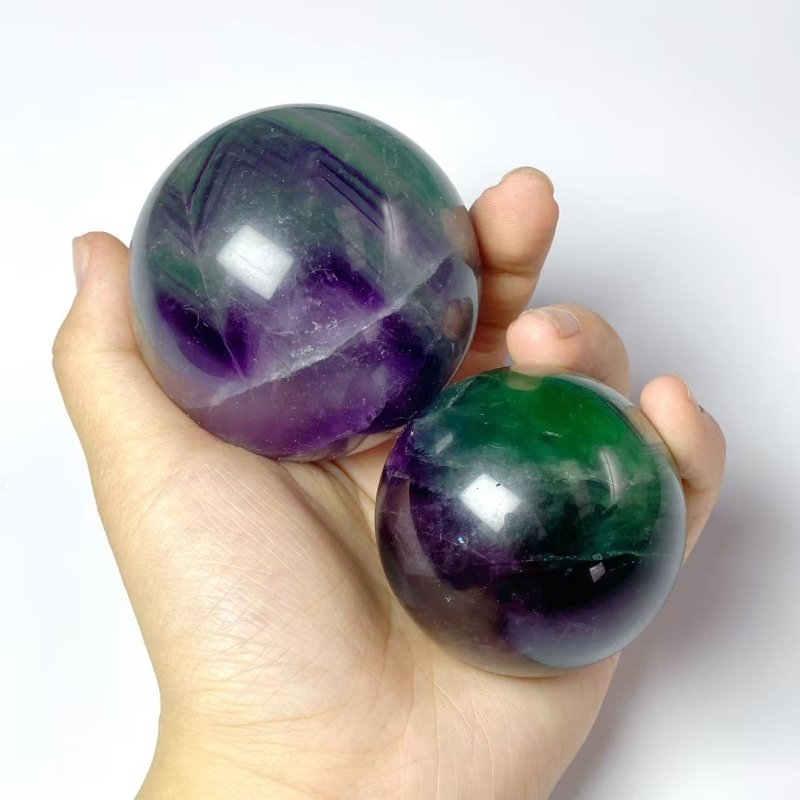 45.5KG Colorful Fluorite Rainbow Spheres 5-7cm (Sea Freight Only) -Wholesale Crystals