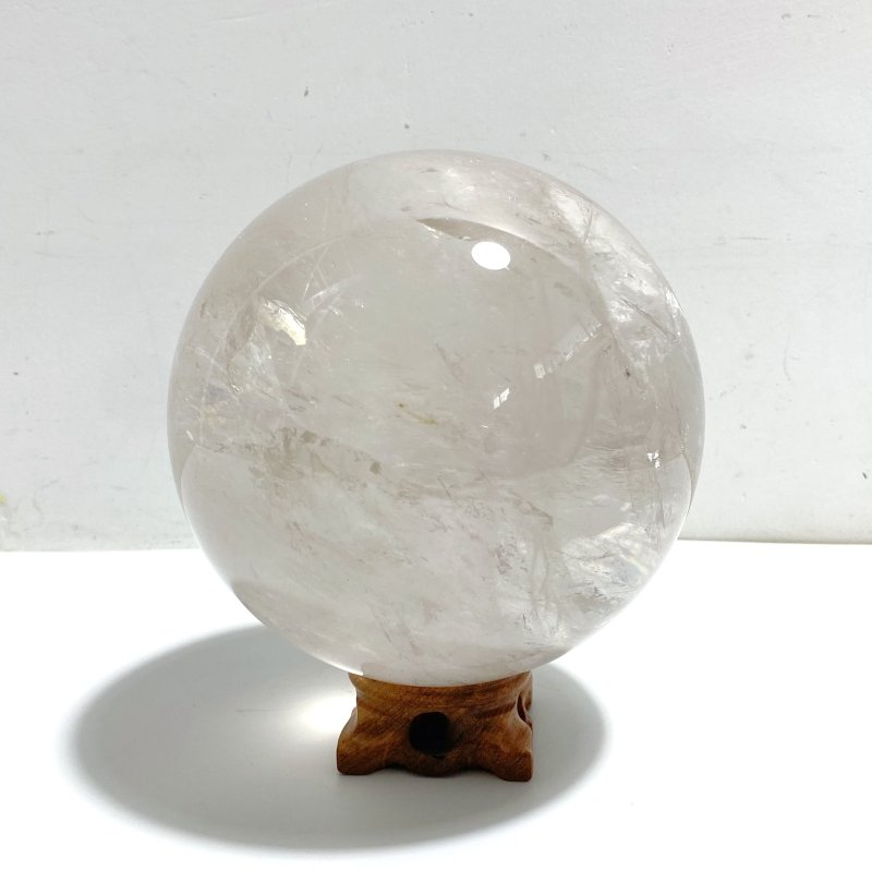 4.7in Large Clear Quartz Sphere With Rainbow - Wholesale Crystals
