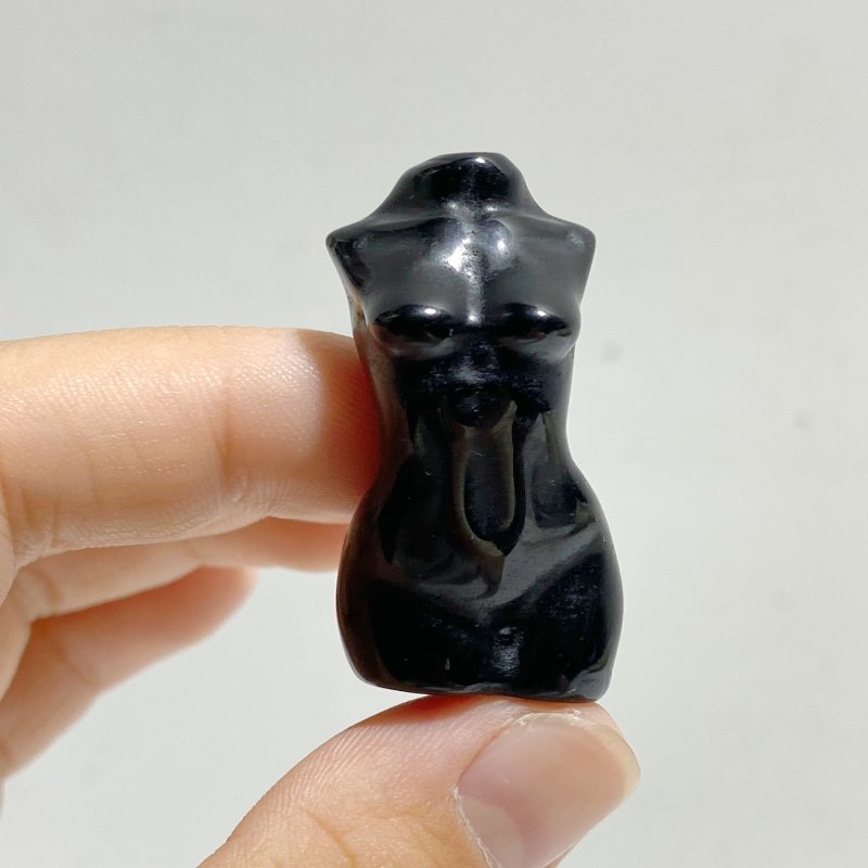 4CM Black Obsidian Goddess Carving Wholesale -Wholesale Crystals