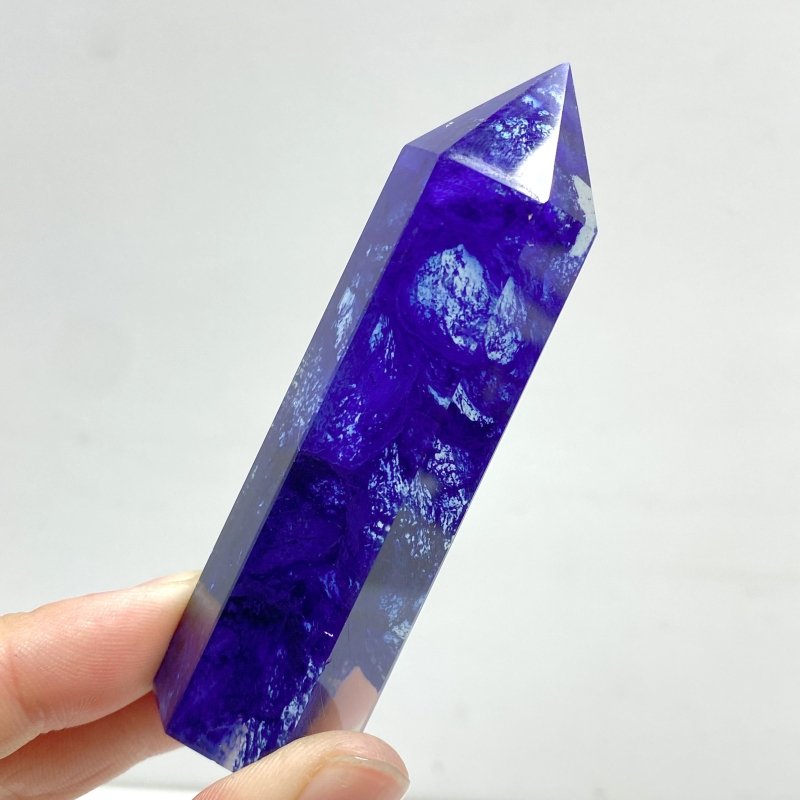 5 - 9CM Deep Blue Smelting Stone Quartz Tower Wholesale - Wholesale Crystals