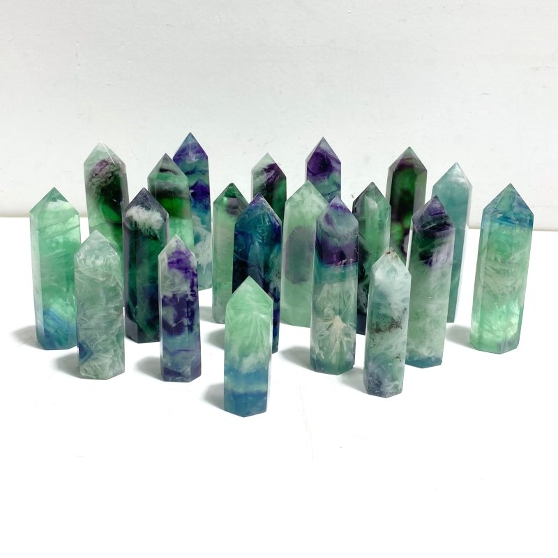 5 - 9CM Feather Fluorite Tower Wholesale - Wholesale Crystals