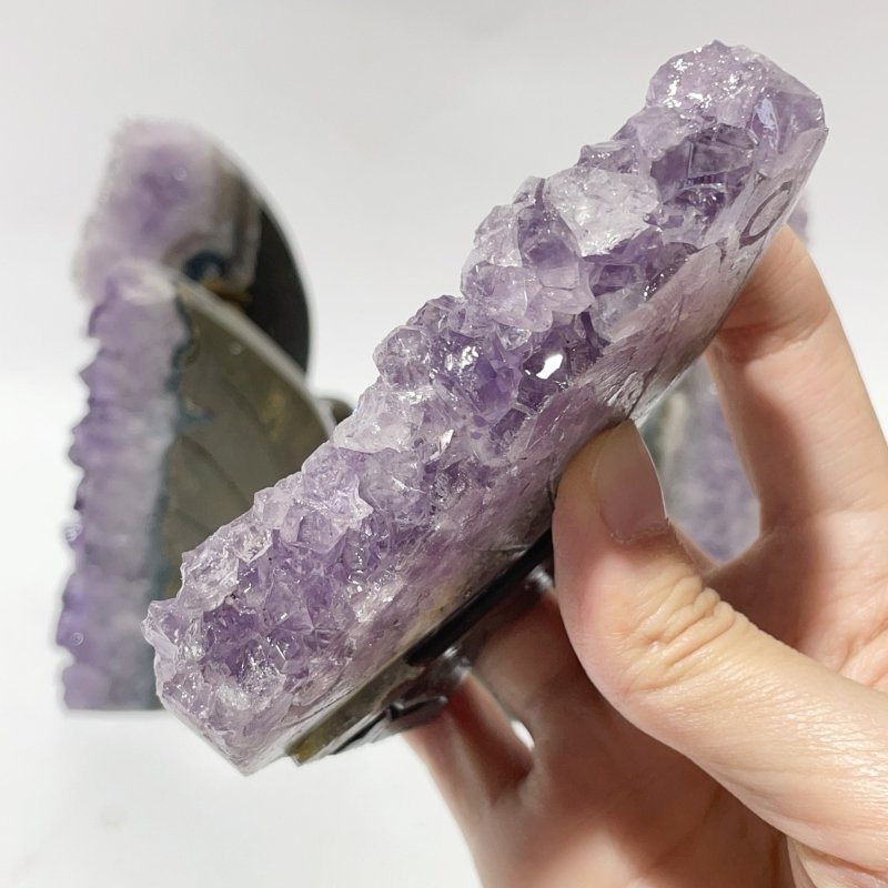 5 Pieces Amethyst Cluster Butterfly Fairy Carving - Wholesale Crystals