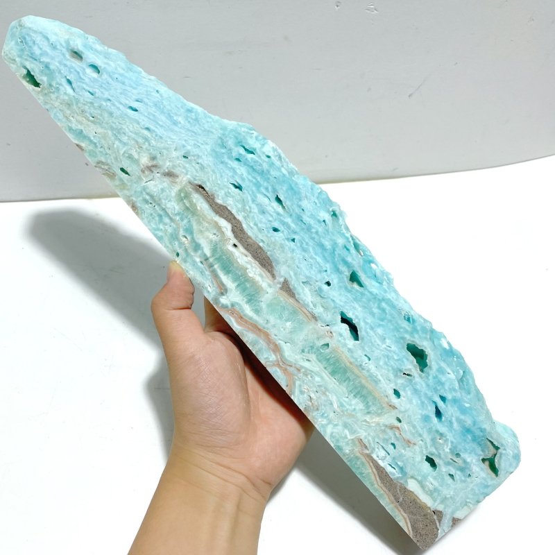5 Pieces Large Blue Hemimorphite Four - Sided Tower Raw Side - Wholesale Crystals
