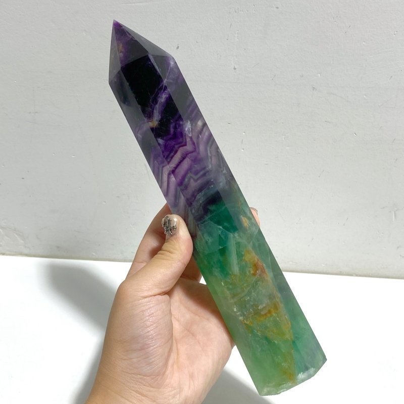 5 Pieces Large Fluorite Crystal Point -Wholesale Crystals