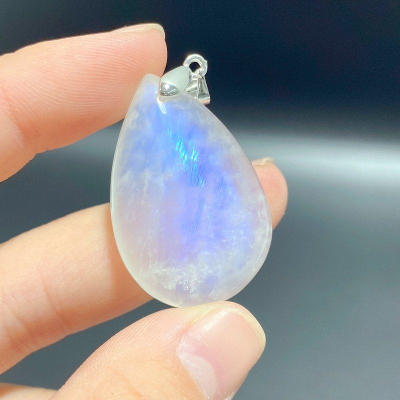 5 Pieces Moonstone Teardrop Shape DIY Pendants - Wholesale Crystals
