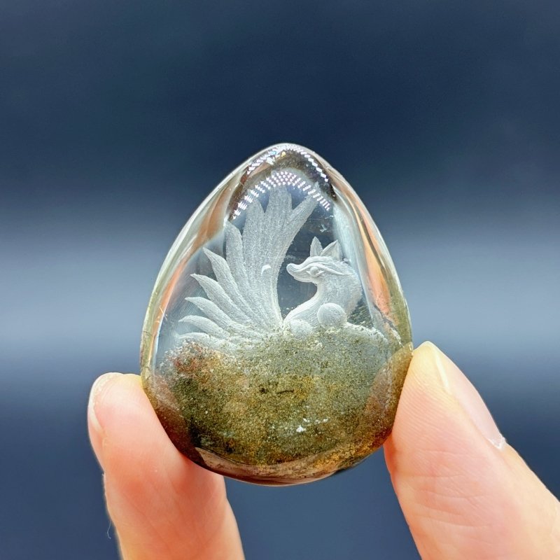 5 Pieces Nine - tailed Fox Garden Quartz Inner Scene Carving - Wholesale Crystals