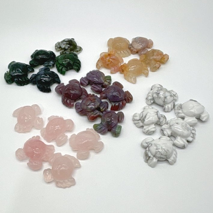 5 Types Mini Crab Rose Quartz Moss Agate Wholesale -Wholesale Crystals