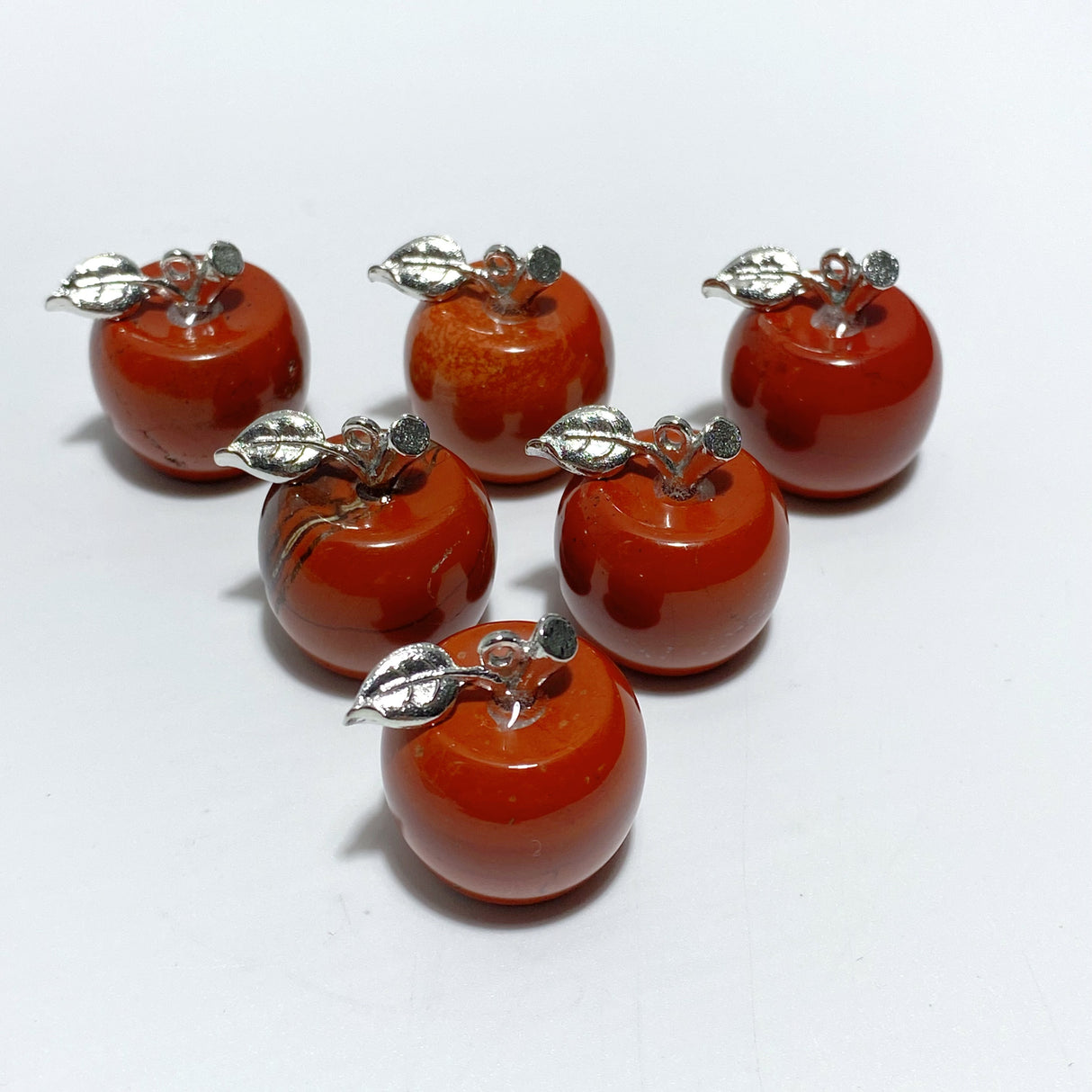 14 Types Small Apple Carving Wholesale Clear Quartz Green Aventurine Lepidolite