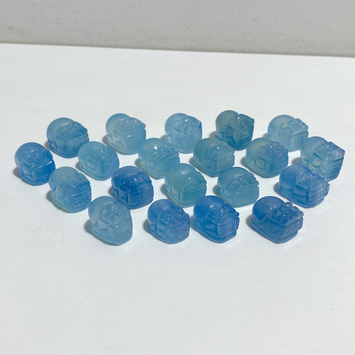 20 Pieces Mini Aquamarine Pixiu Carving
