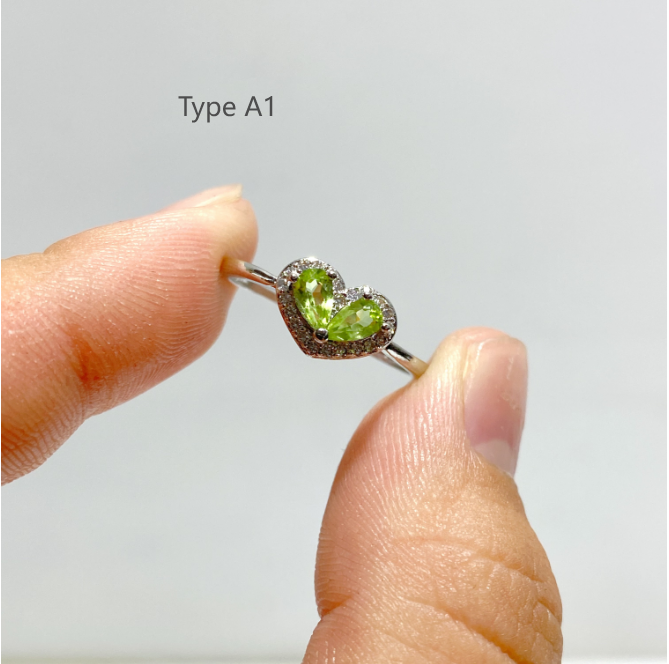 6 Types Peridot Cut Faceted Ring Wholesale