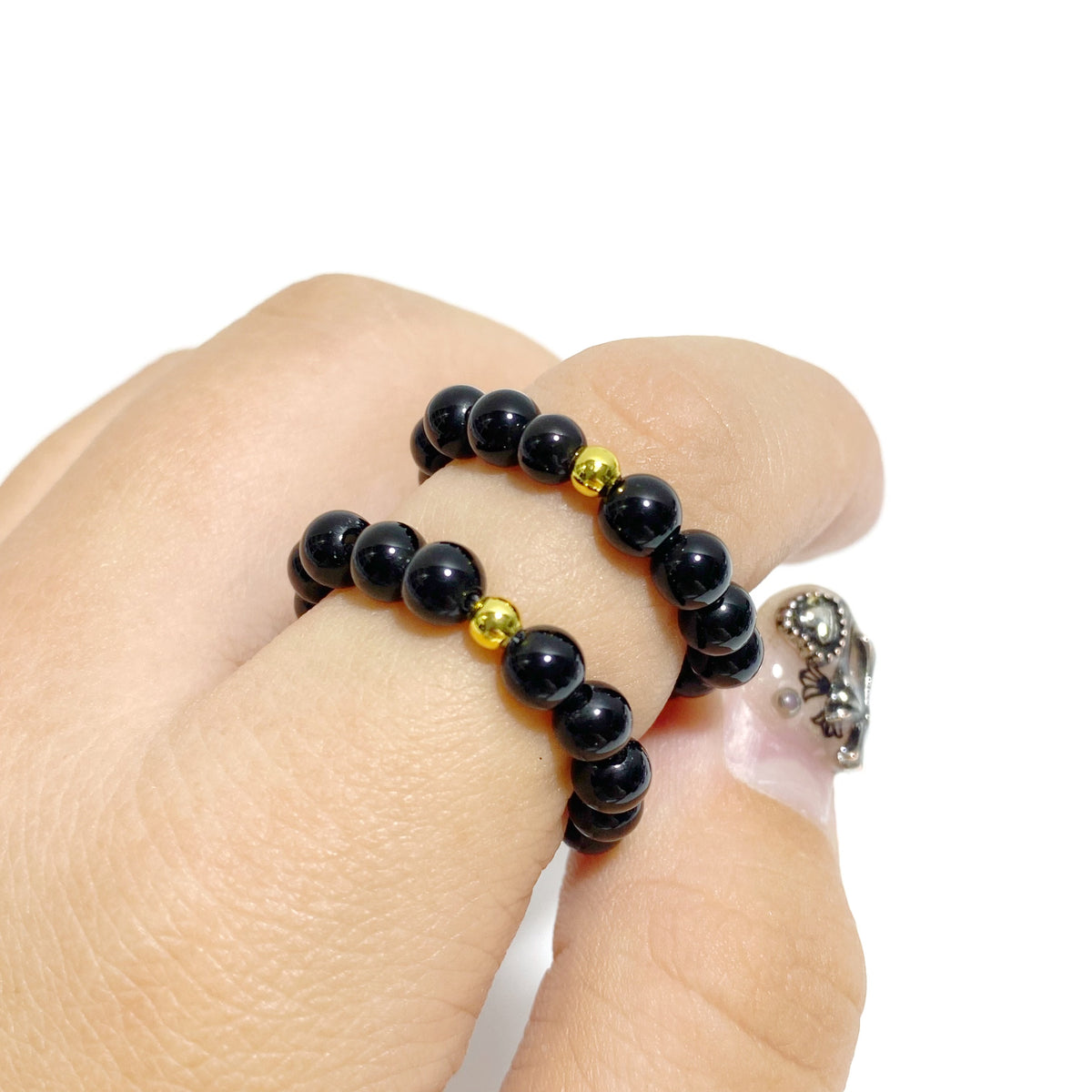 21 Types Crystal Beaded Rings Wholesale Tiger Eye Blue Aventurine