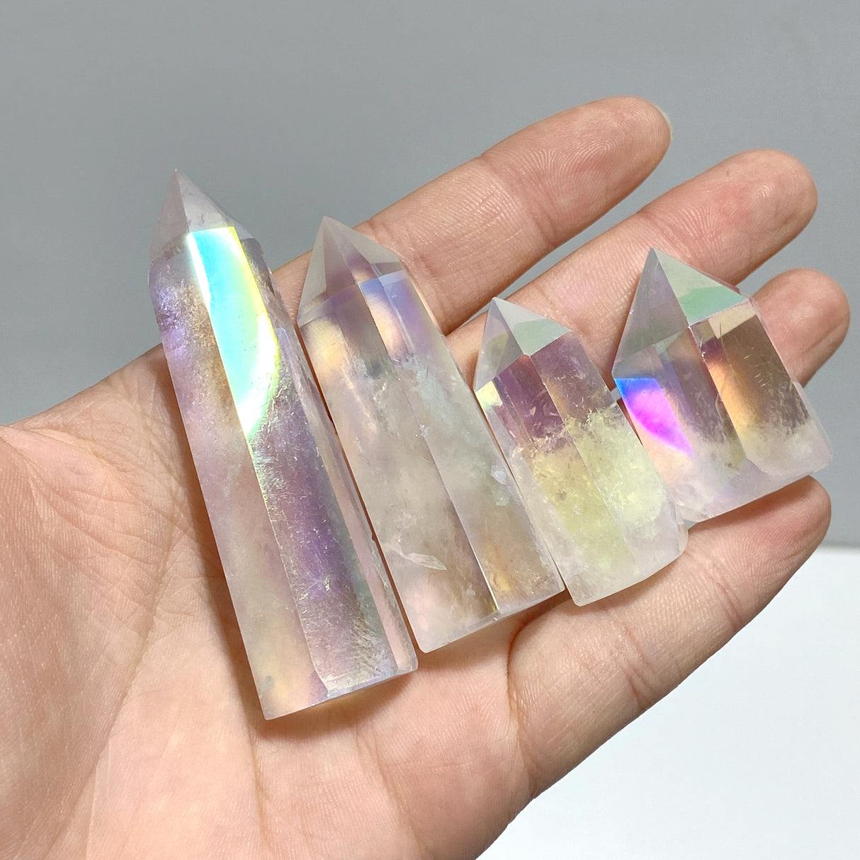 190 Pieces Aura Clear Quartz Crystal Tower Point