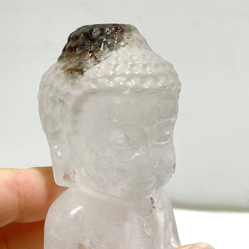 6 Pieces Beautiful Clear Quartz Buddha Carving - Wholesale Crystals