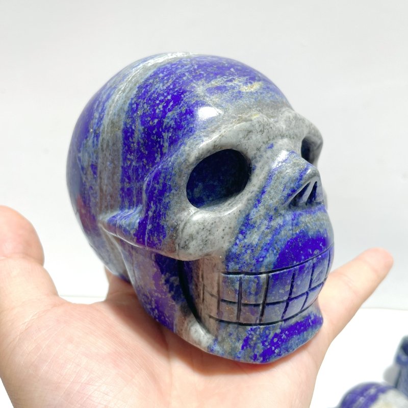 6 Pieces Lapis Lazuli Skull Carving - Wholesale Crystals