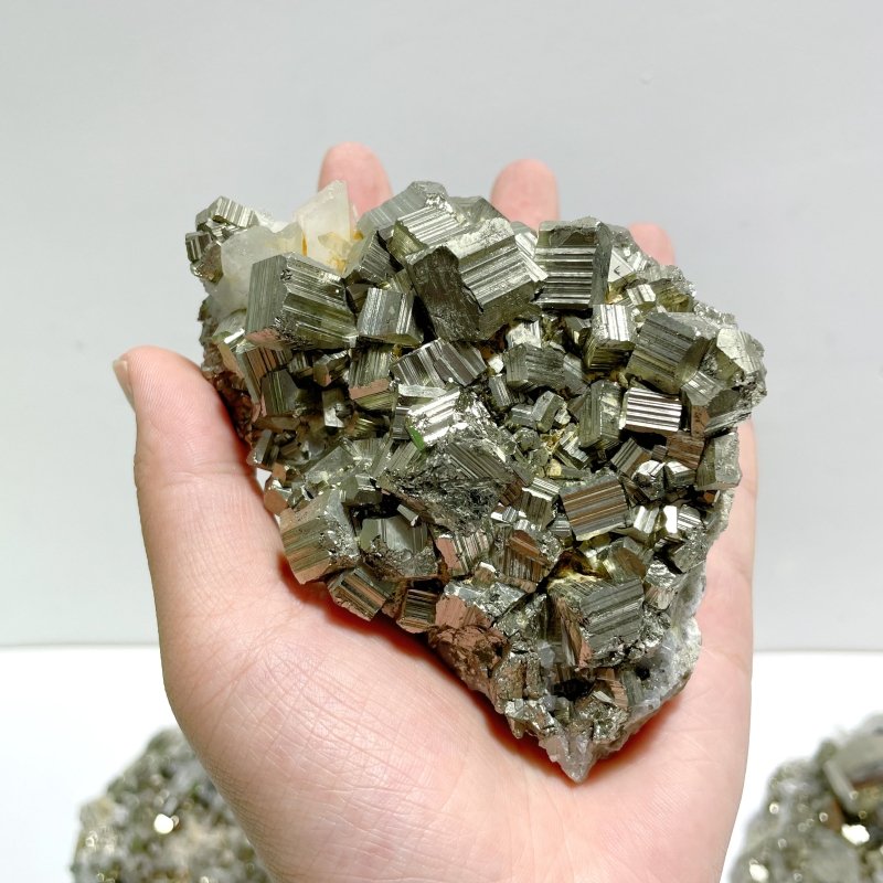 6 Pieces Pyrite Mixed Clear Quartz Cluster Specimen For Collection - Wholesale Crystals