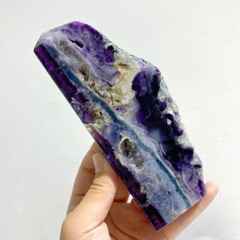 6 Pieces Rainbow Fluorite Raw Side Tower - Wholesale Crystals