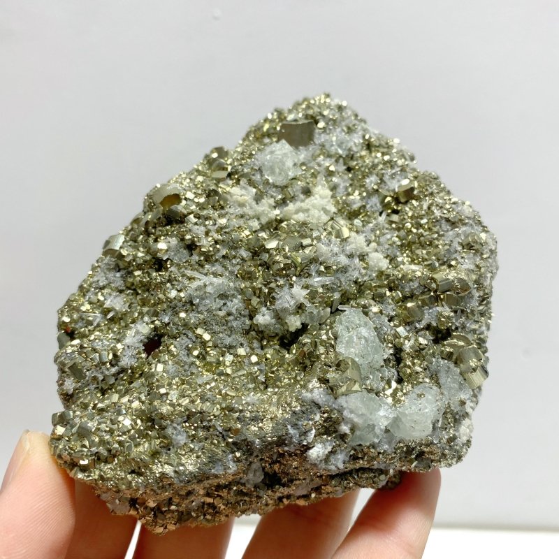 6 Pieces Raw Pyrite Mixed Calcite Specimen - Wholesale Crystals