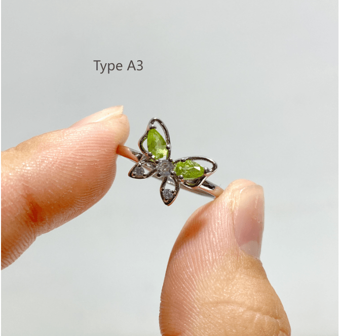 6 Types Peridot Cut Faceted Ring Wholesale - Wholesale Crystals