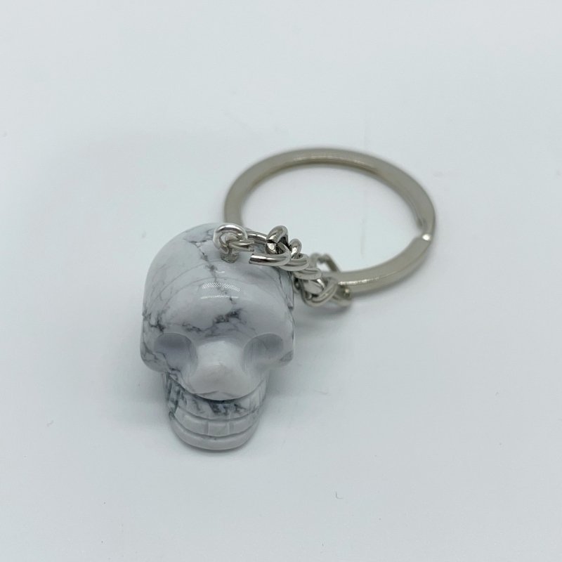 6 Types Skull Keychain Wholesle Dragon Blood Stone Rose Quartz -Wholesale Crystals