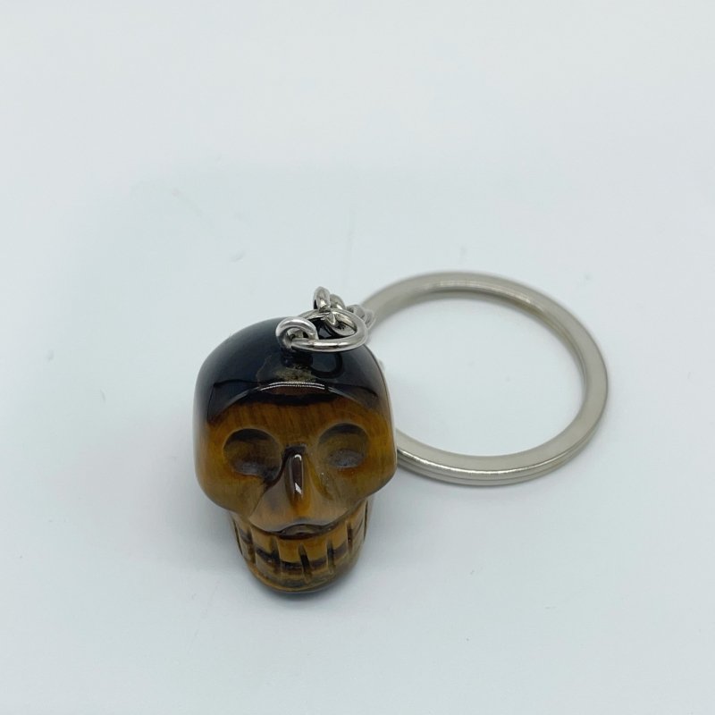 6 Types Skull Keychain Wholesle Dragon Blood Stone Rose Quartz -Wholesale Crystals