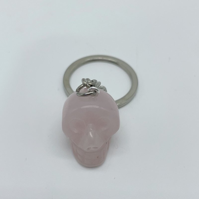 6 Types Skull Keychain Wholesle Dragon Blood Stone Rose Quartz -Wholesale Crystals