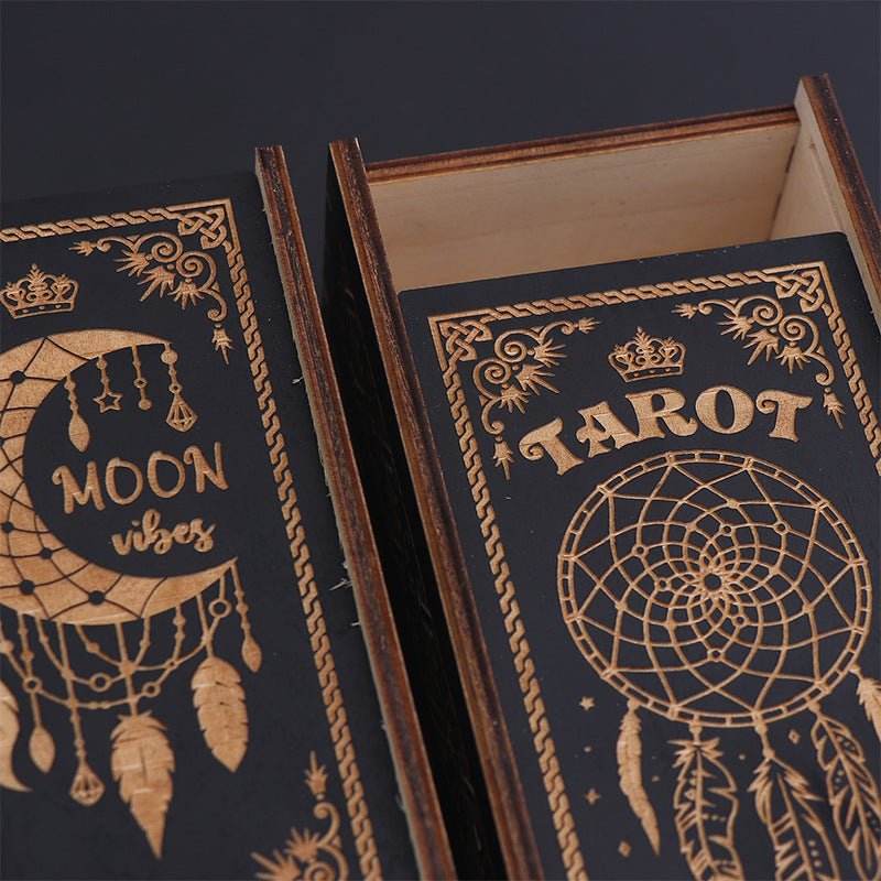 6 Wooden Tarot Cards Storage Box - Wholesale Crystals