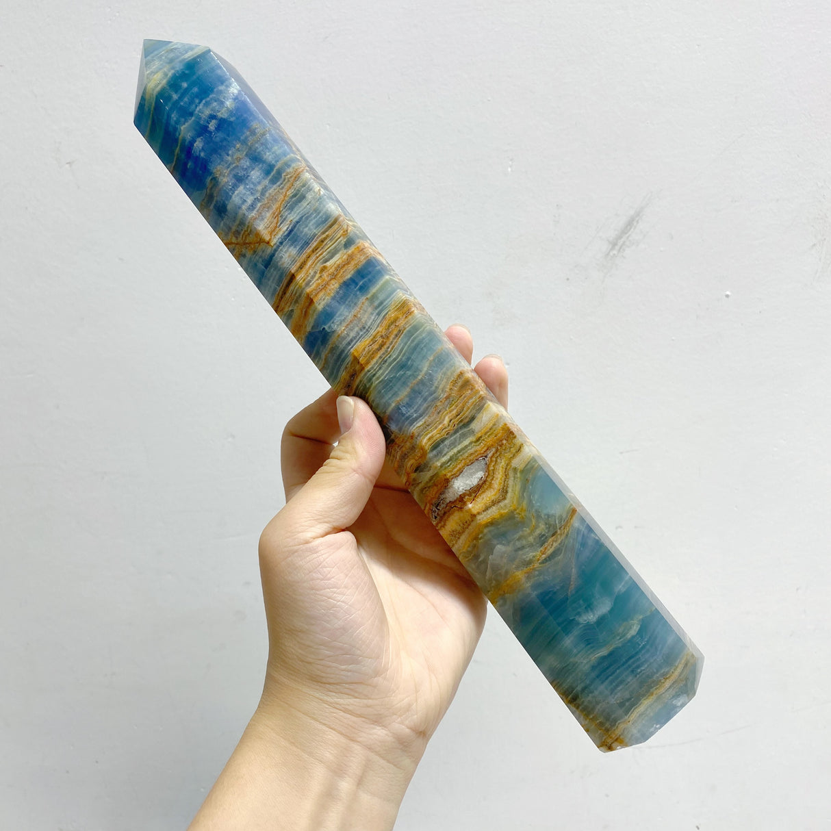 5 Pieces Tall High Quality Blue Onyx Point