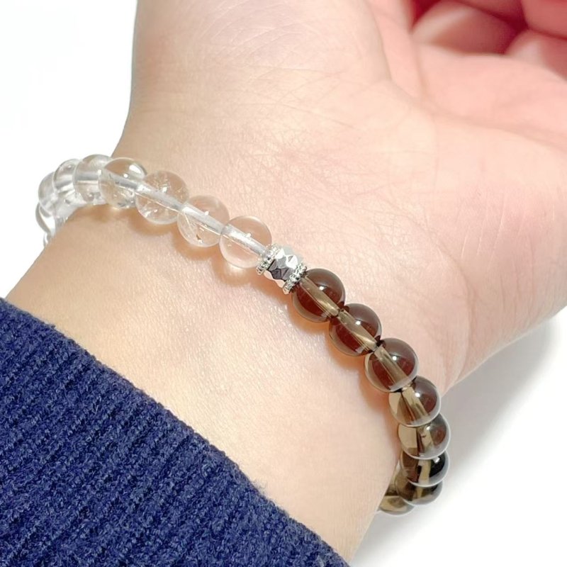 6MM Clear Quartz Smoky Quartz DIY Bracelet Wholesale Original Design - Wholesale Crystals