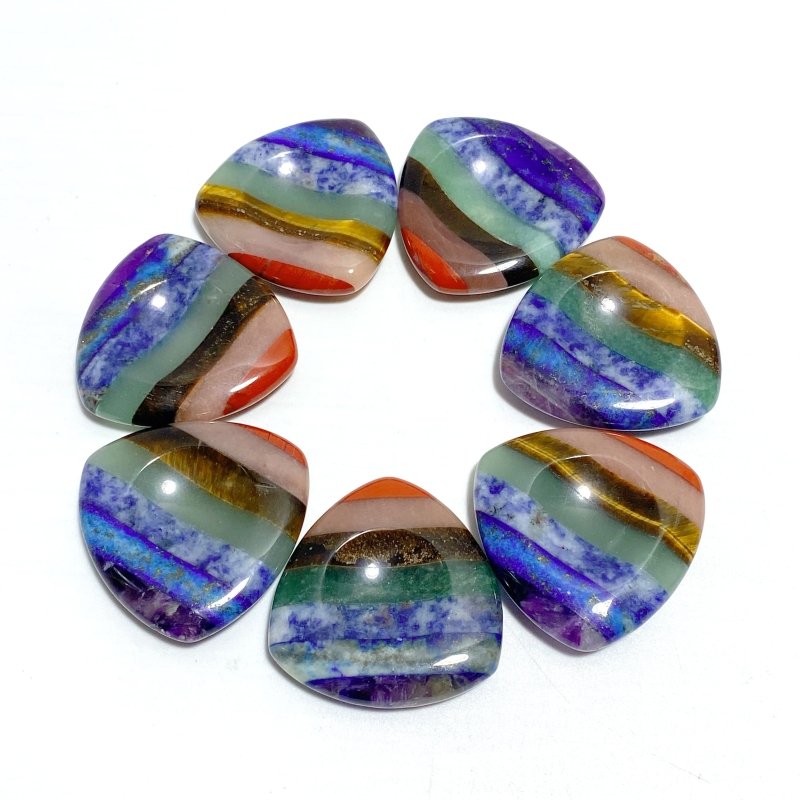 7 Chakra Triangle Worry Stone Wholesale - Wholesale Crystals