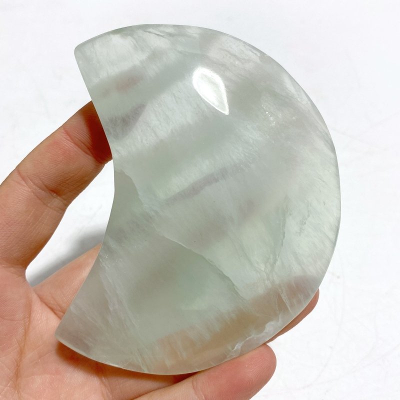 7 Pieces Fluorite Moon Carving With Stand - Wholesale Crystals