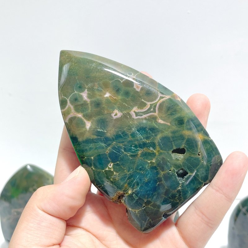 7 Pieces Green 6th Vein Ocean Jasper Arrow Head Shape Home Decor - Wholesale Crystals