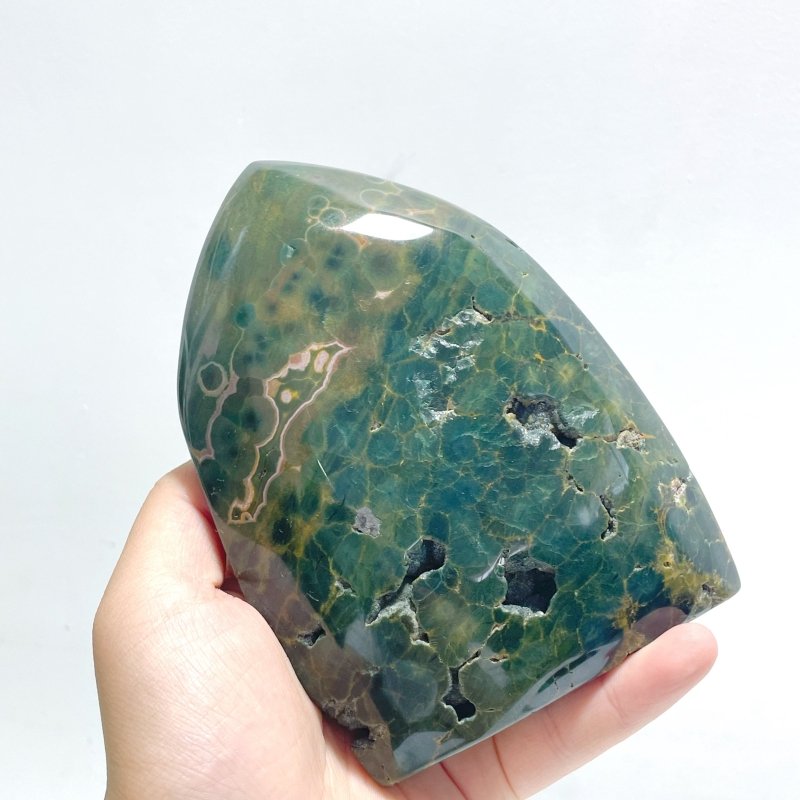 7 Pieces Green 6th Vein Ocean Jasper Arrow Head Shape Home Decor - Wholesale Crystals