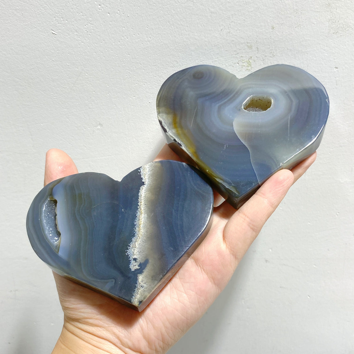 20 Pieces Geode Druzy Agate Heart
