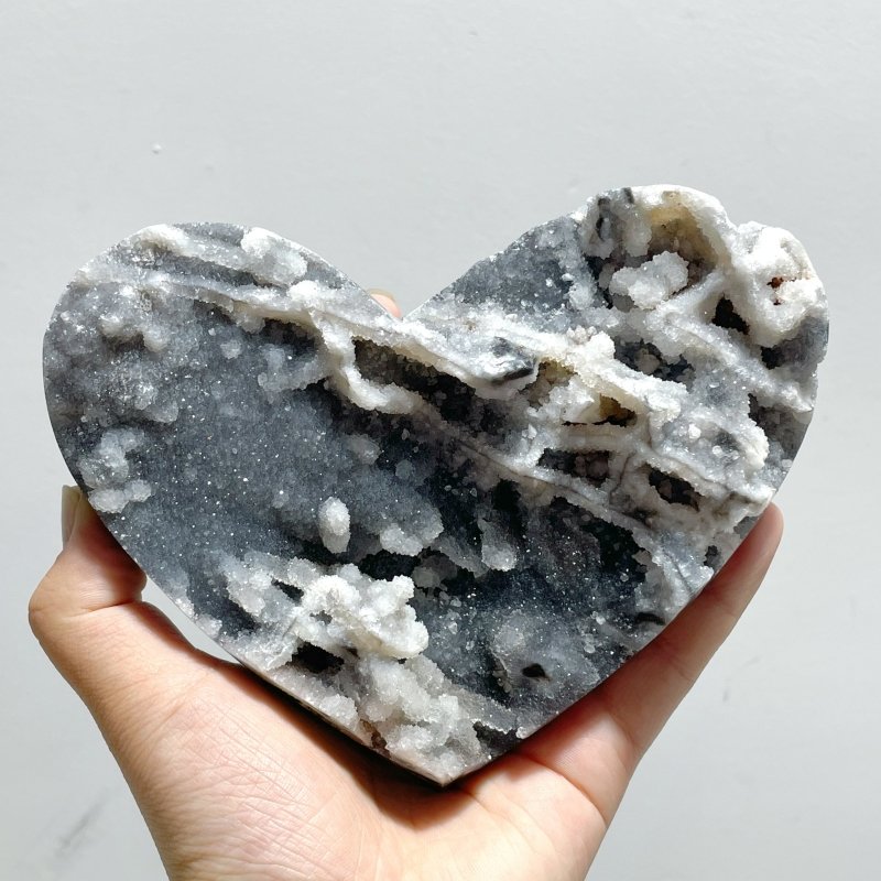 8 Pieces Flash Large Sphalerite Heart Carving - Wholesale Crystals